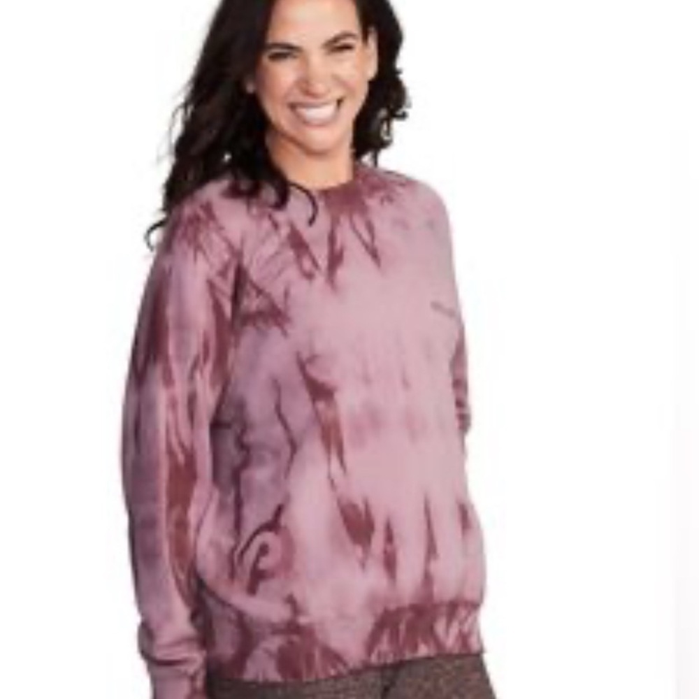 Spiritual Gangster x Peloton Purple Tie Dyed Crewneck Sweatshirt Size Medium - Picture 2 of 5